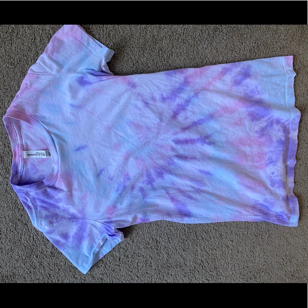 Bubblegum tie dye fitted shirt